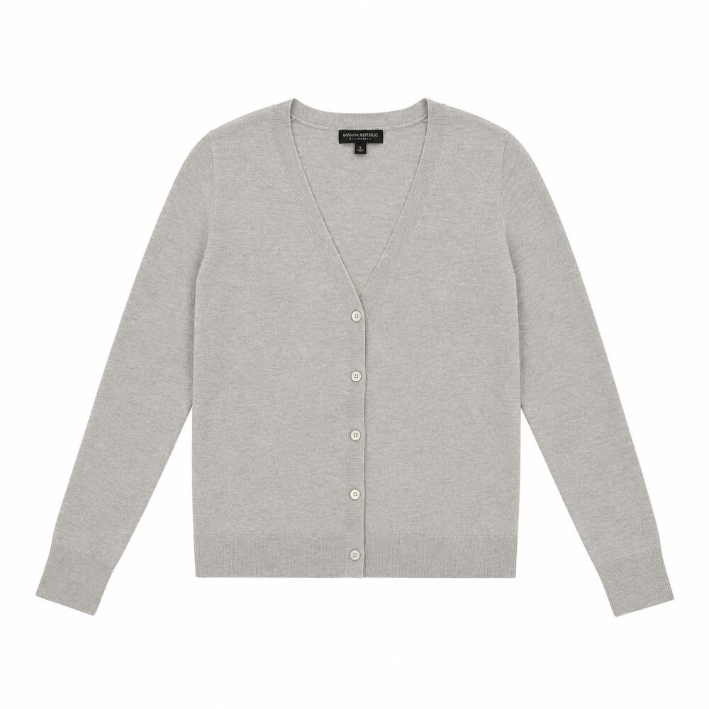 Banana Republic Silk Cashmere blend button up light knit cardigan Women S